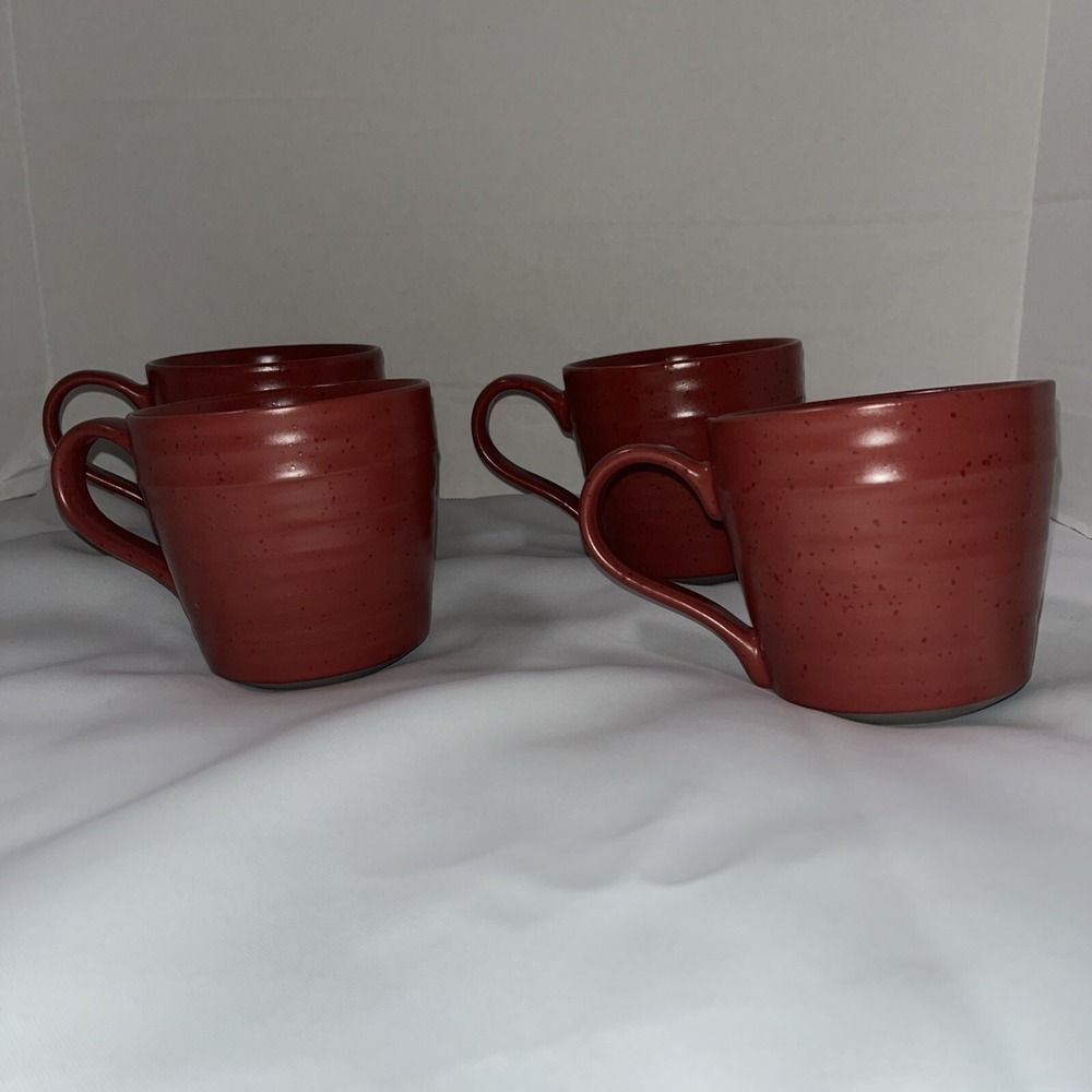 Bee & Willow Milbrook 15 oz Mauve Speckled‎ Coffee Mug Cup Set of 4